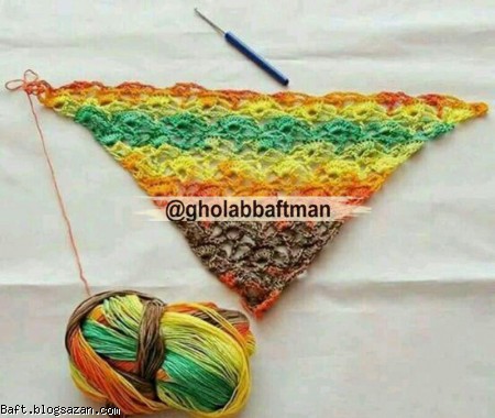 نقشه و الگو اشارپ قلاب بافی,قلاب بافی,الگو قلاب بافی