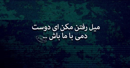 روی بنما و مرا گو که ز جان دل برگیر