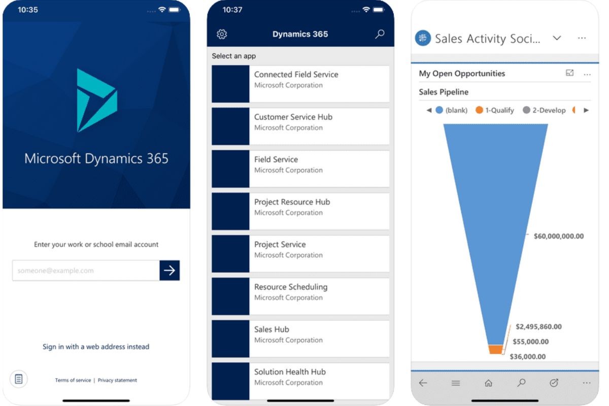 Dynamics 365 موبایل