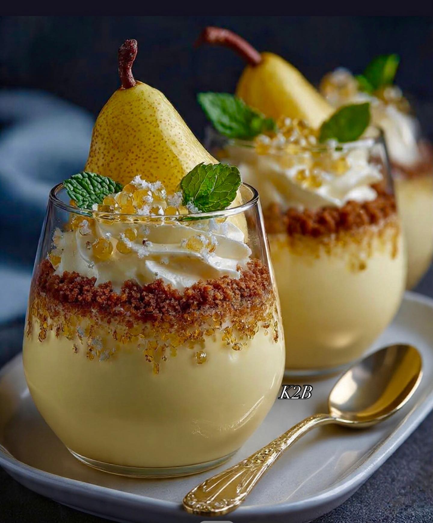 طرز تهیه موس گلابی وانیلی