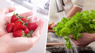 شستن و آماده کردن مواد اولیه غذا