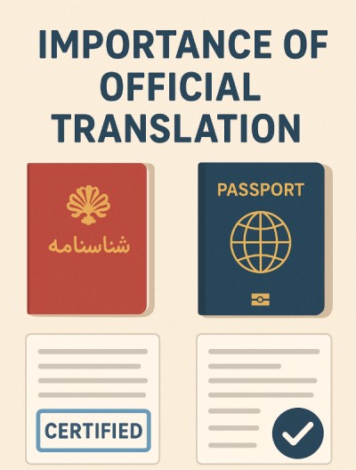  تفاوت ترجمه رسمی و غیررسمی در مدارک هویتی شناسنامه و پاسپورت