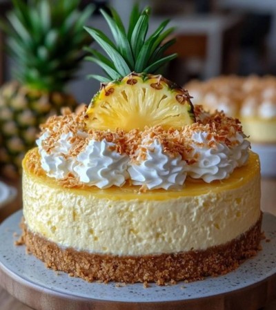 طرز تهیه چیزکیک استوایی آناناس و نارگیل